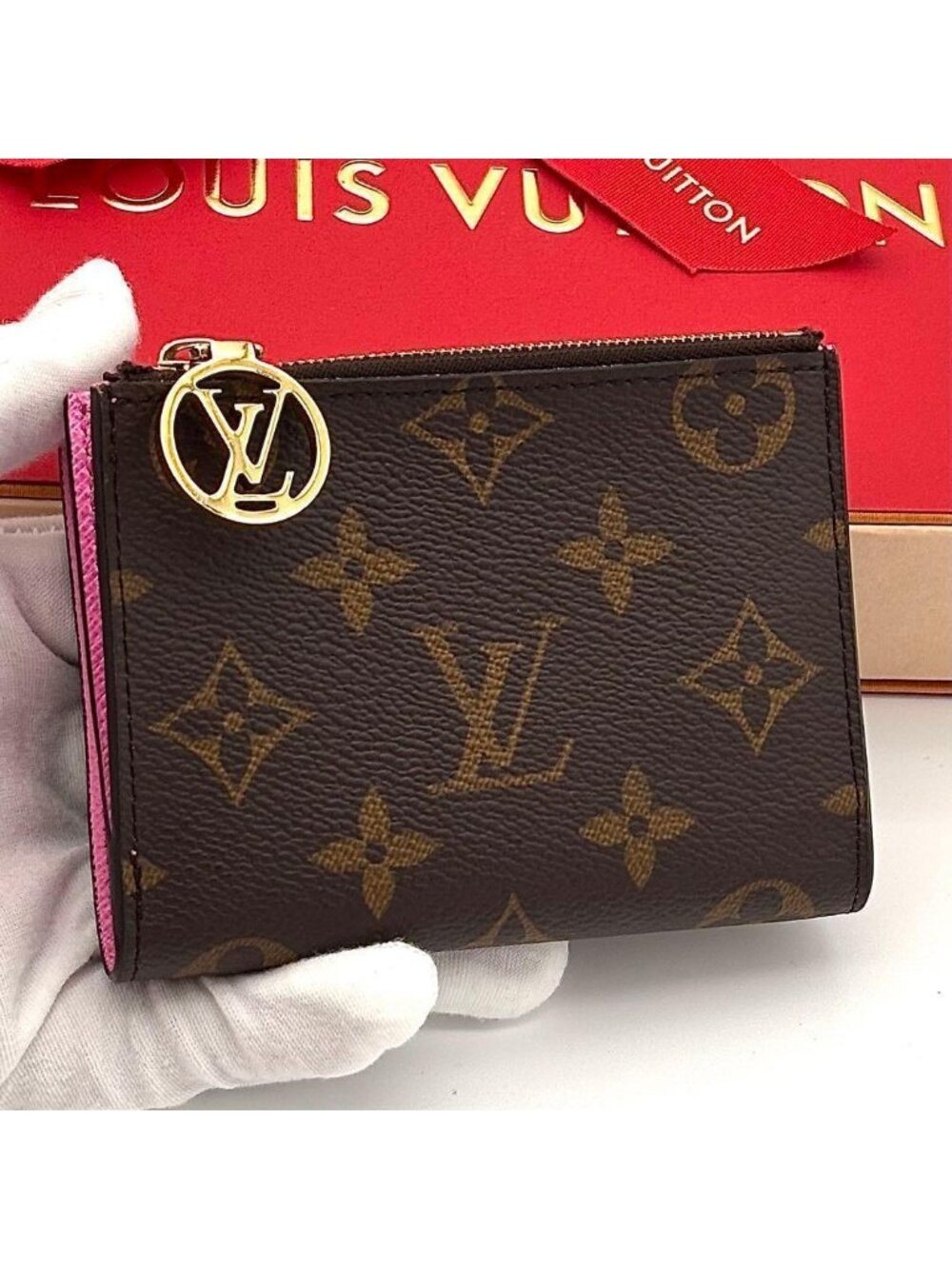 Louis Vuitton Fold Wallet Monogram Portefeuille Lisa Pink